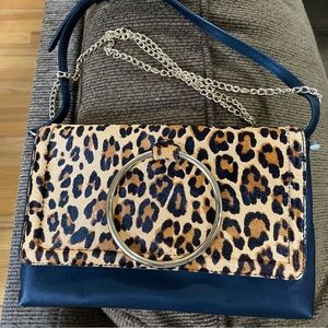 ALDO black with leopard print bag